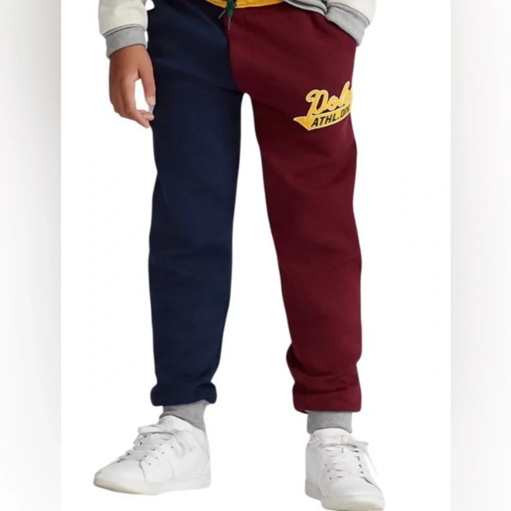 Polo Ralph Lauren Boys’ Sz M (10-12) Color Block‎ Double Knit Jogger